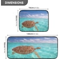 thumbnail image 2 of SKYSONIC 2PCS Green Sea Turtle Kitchen Rug and Mat Summer Vacation Floor Runner Rug Anti Fatigue Non Slip Comfort Mat for Doormat Laundry Room Hallway 19.7"x27.6"+19.7"x47.2", 2 of 7