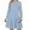 Light Blue, variant on ClodeEU Women's Sequin Lace Long Sleeve A Line T-Shirt Dress ,Casual Swing Dress Brown,Womens Plus S