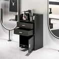 thumbnail image 2 of Catrimown Salon Station, Storage Cabinet with 2 Drawers & Large Cabinet, Black, 2 of 6