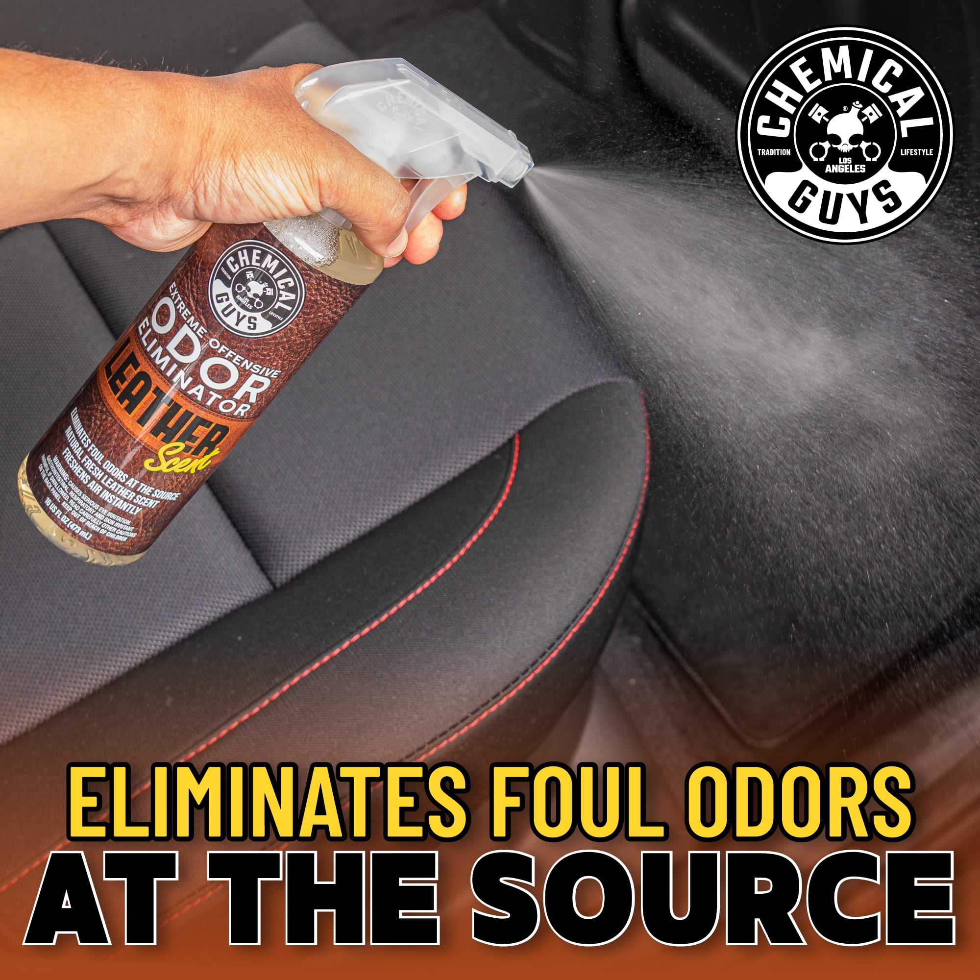 Chemical Guys Leather Scent Air Freshener Spray and Odor