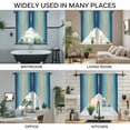 thumbnail image 3 of Blue Teal Ombre Swag Curtains for Kitchen/Bedroom/Living Room, Modern Yellow Gradient Farmhouse Art Scalloped Curtains 63 Inch Long, Window Swag Topper Curtains Valances 2 Panels Set 36"x63", 3 of 8