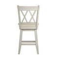 thumbnail image 5 of Weston Home Sheena Farmhouse Square Swivel X-Back 24" Counter Height Stool, Antique White, 5 of 6
