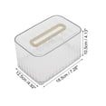 thumbnail image 2 of Funda para caja de pañuelos de estilo claro de 1 Pc Unique Bargains para mesa de dormitorio Plástico Blanco, 2 of 3