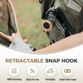 thumbnail image 2 of 3 in 1 New Multifunctional Retractable Pull Reel Carabiner Keychain, Heavy Duty Carabiner Badge Holder & Retractable Keychain with Badge Strap and Key Ring, 2 of 8