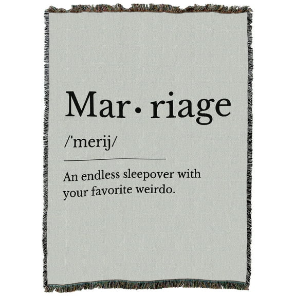 Pure Country Weavers Define Marriage Tapestry Throw Blanket Woven from Cotton - Made in The USA (54x72)