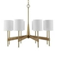 thumbnail image 5 of Maklaine 8-Light Steel Metal & Fabric Chandelier in Brass/White, 5 of 9
