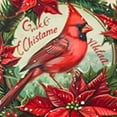 thumbnail image 6 of BANET Red Bird Tablecloth Round  Red White Floral Tableccloth Merry Christmas Cloths Washable Banquet Tablecloth Winter Decorative Table Cover for Holiday Home Party Picnic Dinning 54"-58, 6 of 8