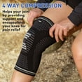 thumbnail image 5 of TKWC Knee Brace Compression, Black, Size L, 2 Count, 5 of 7