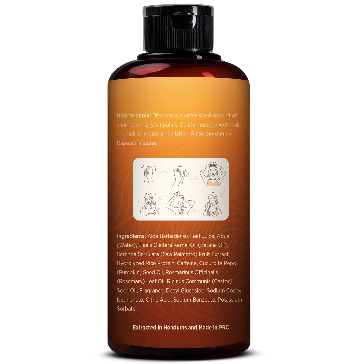 Okaga Batana Oil Shampoo for Hair Growth, Aloe Vera Leaf Juice, Saw Palmetto, Caffeine, Hydrolyzed Rice Protein, Pumpkin Seed, Castor & Rosemary Oils, 8-in-1 Natural Formula(10.15 fl oz Citrus Scent)