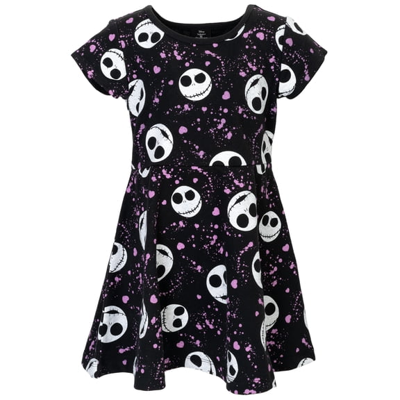 Disney Nightmare Before Christmas Jack Skellington Toddler Girls French Terry Skater Dress