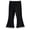 Black, variant on Girls Flared Leggings Elastic Stretch Waistband Thick Thermal Winter Base Layer Pants Perfect for Winter School, Indoor and Outdoor Wear Size 1T-11