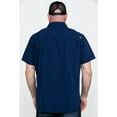 thumbnail image 2 of Hawx Work Gear Men's Navy Solid Yarn Dye Two Pocket Short Sleeve Work Shirt Tall - HSP19W1-NVY-TLL X- Tall, 2 of 6