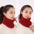 thumbnail image 2 of Reusable Scarf Women Winter Scarf Thick Knitted Warm Solid Color Windproof Elastic Anti-shrink Soft Lightweight Washable Neck Protection Heat, 2 of 8
