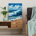 thumbnail image 5 of UXIEQU Ocean Wave Embroidery Canvas Wall Art 15.75x11.81 Inches, 5 of 8