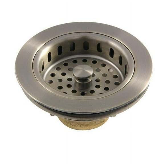 Kitchen Sink Basket Strainer, Antique Brass