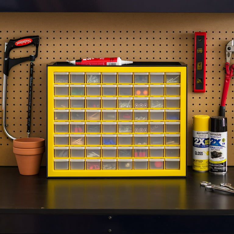 Small Parts Storage Cabinet Drawer Bin Organizer Box 64 Drawers