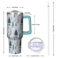 thumbnail image 2 of 40oz Snowman Tumbler with Lid and Straw Leak Proof Stainless Steel Cup Holiday Coffee Water Bottle Gifts, 2 of 4