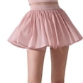 thumbnail image 3 of oelaio Pleated Skorts for Women High Waisted Golf Tennis Skirts Tummy Control High Waisted Skirt with Shorts Flowy Mesh Dance Skirts Pink XL, 3 of 7