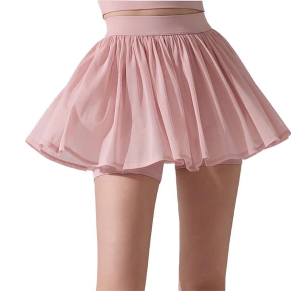 Maean Women Skirt with Shorts Flowy Casual Mini Skirts High Waist Tennis Activewear Shorts for Workout Running
