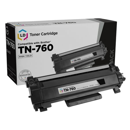 Compatible Brother TN760 High Yield Black Toner Cartridge, 3000 Page