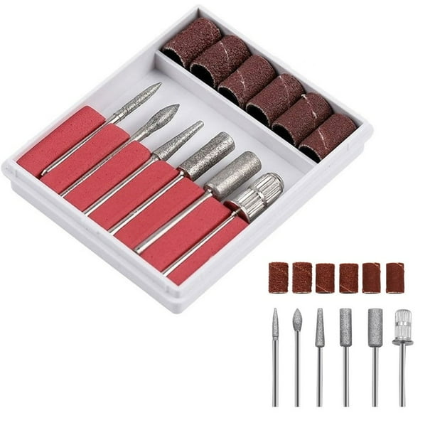 12Pcs Nail Drill Bits Electric Nail File Cuticle Cutter Tips Clean