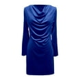 thumbnail image 5 of CAIXIA Women's Velvet Dresses Cowl Neck Long Sleeve Party Cocktail Holiday Mini Dresses 2026,Blue, 5 of 5