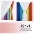 thumbnail image 5 of NICETOWN Rainbow Star Curtains for Girls Bedroom, Double Layer Colorful Stripes Kids Blackout Curtains Plus White Sheer Living Room Window Curtains (Rainbow, W52 x L84, Sold by 2), 5 of 6