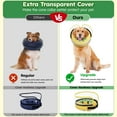 thumbnail image 3 of Inflatable Dog Cone Collar w/Removable Transparent Cover, Soft Recovery Pet Cone Protective Dog Donut Collar after Surgery for Small Dog Cats Neck 9"-12" (S), 3 of 9