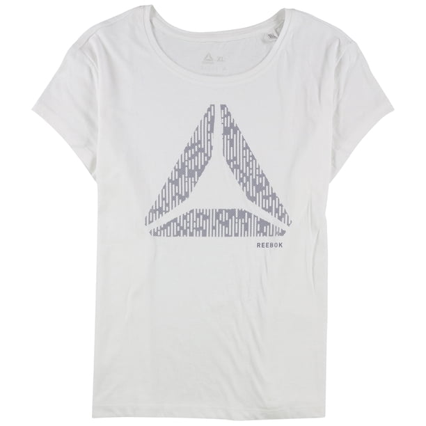 Reebok Aerowarm - Camiseta gráfica para mujer, color blanco, extragrande Reebok Camiseta gráfica