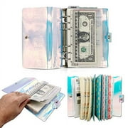 PVC Cash Envelopes Wallet Finances Organizer, 2021 Weekly & Monthly Personal Budget Planner, 6-Ring Binder Refillable Notebook with 12 Cash Envelopes & Budget Sheets Calendar
