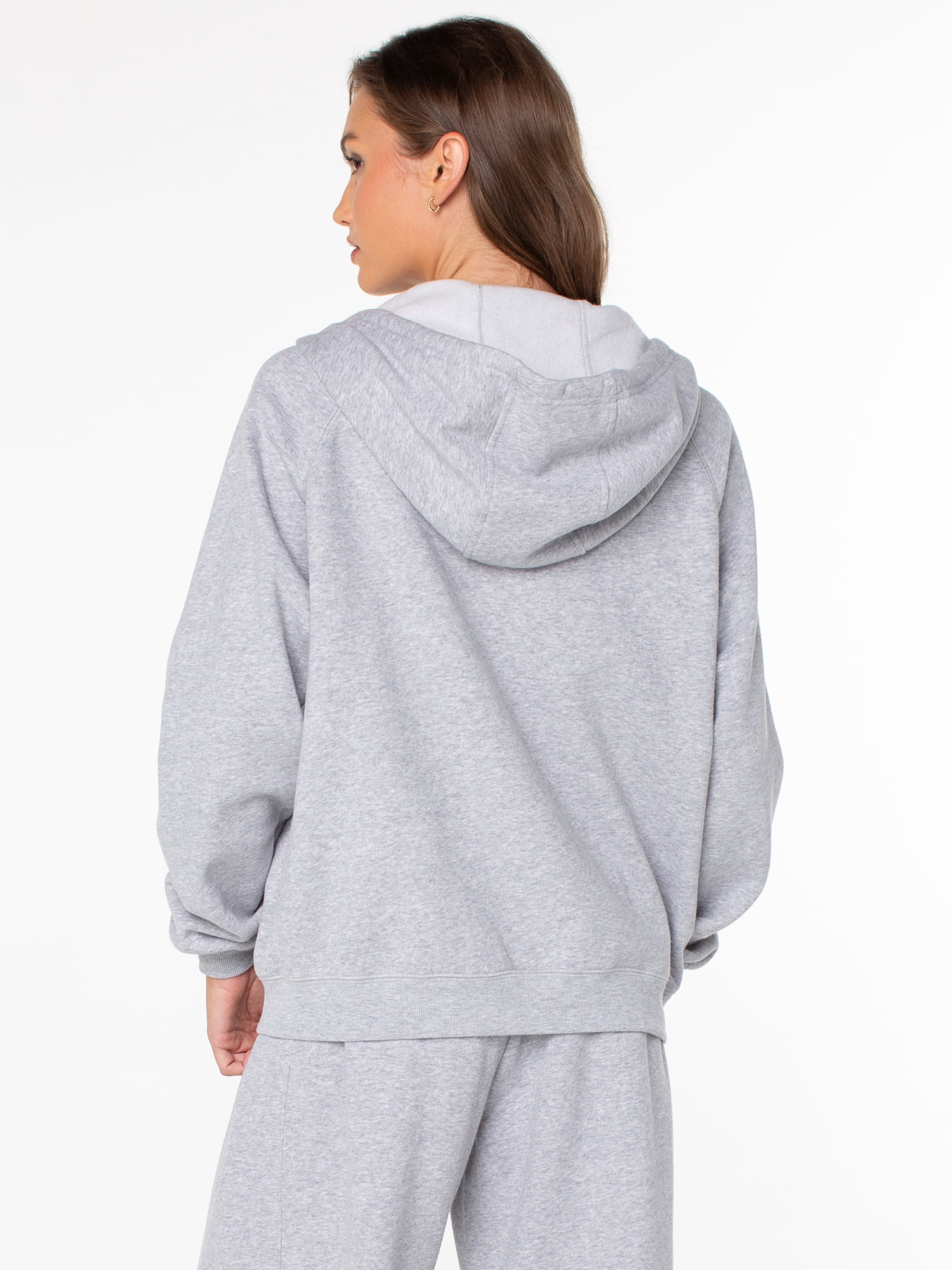 Celebrity Pink Women's Oversized Raglan Zip Hoodie, Sizes XS-XXXL