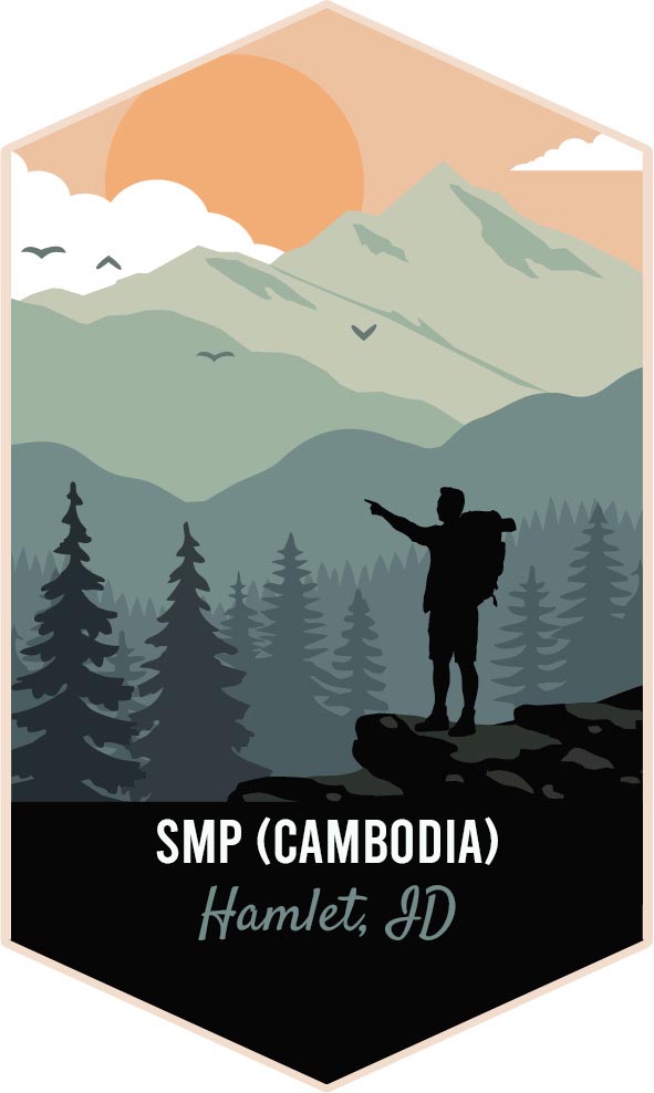 Hamlet Indiana Souvenir Vinyl Decal Hiking Trails Design