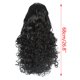 thumbnail image 3 of Pelucas con flequillo para mujer, peluca ondulada suelta, peluca de fibra química, cabello largo negro, pequeña cubierta rizada para la cabeza, peluca rizada negra de seda mate de alta temperatura., 3 of 5