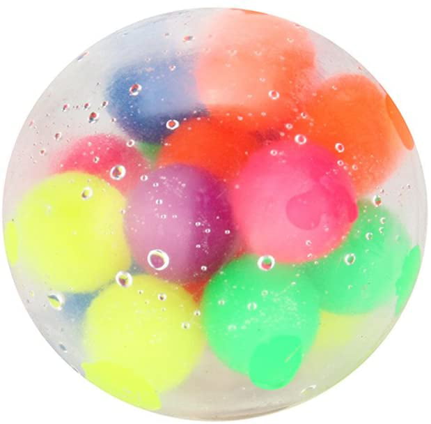 Stress Relief Balls Squeeze Balls Toys Clear Silicone Sensory Squeeze Balls for Stress-Relief and Better Focus Toy for Kids and Adults 