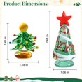 thumbnail image 4 of 6 adornos de cristal para árbol de Navidad, mini árboles de cristal hechos a mano con estrellas, decoraciones navideñas de mesa de 2,6 a 3 pulgadas, figuras de cristal coloridas para fiestas, decoraci, 4 of 5