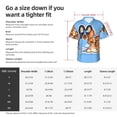 thumbnail image 5 of Lsque Bluey Pattern Hawaiian Shirt for Men Unisex Summer Beach Casual Short Sleeve Cotton Linen Button Down Shirts-Large, 5 of 6