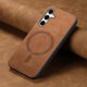 thumbnail image 5 of For Samsung Galaxy S24 Leather Back Case Compatible with MagSafe Skin-touch Phone Cover - Green, 5 of 5