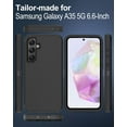 thumbnail image 2 of for Samsung Galaxy A35-5G Case, with Screen Protector, Port Protection, Full-Body Non-Slip Silicone Rubber Covered, 3-Layer Heavy Duty Drop-Proof Cover Phone Case, Black, 2 of 7