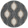 thumbnail image 4 of SAFAVIEH Florida Declan Geometric Shag Area Rug, Grey/Ivory, 5'3" x 7'6", 4 of 9