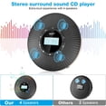 thumbnail image 2 of Reproductor de CD HOTT Portátil con 4 altavoces Bluetooth 5.3 Negro, 2 of 5