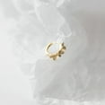 thumbnail image 5 of EOEMY Smal 925 Sterling Silver Triple Flowers Sleeper Hoop Earrings Pairs-Silver, 5 of 6