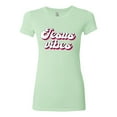 thumbnail image 2 of Wild Bobby, Jesus Vibes Inspirational/Christian Women Slim Fit Junior Tee, Mint, Small, 2 of 6