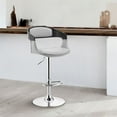 thumbnail image 4 of Colby Adjustable Black Faux Leather and Chrome Finish Bar Stool, 4 of 12