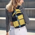 thumbnail image 7 of Casual Canvas Backpack Without Interlayer Large Capacity Stick Bag Design For Outdoor Shopping Office Outdoor Sports Argyle Plaid Cornflowerblue_4 Small, 7 of 7