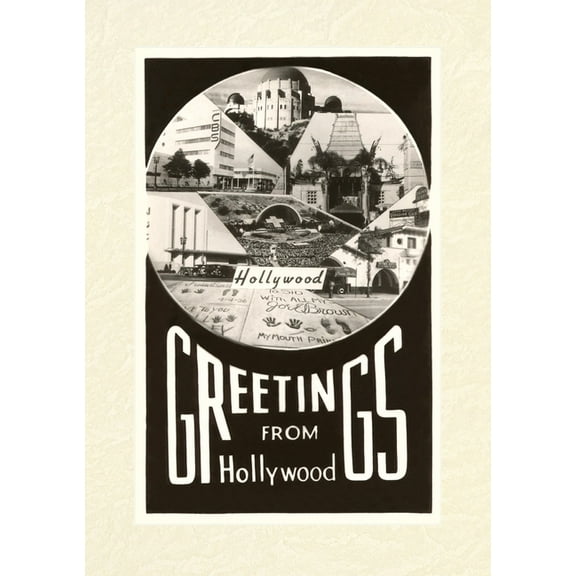 Vintage Lined Notebook Greetings from Hollywood, California, (Paperback)
