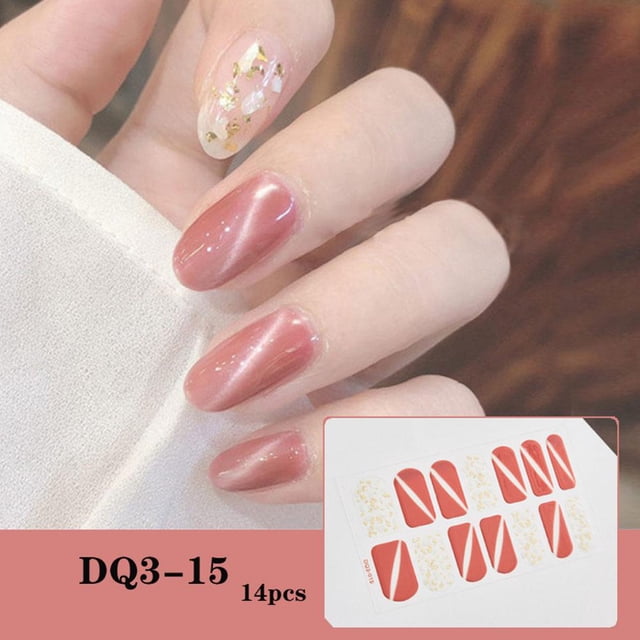 Bandes de Gel Semi Durcies Gel Art des Ongles Étage Bandes Imperméables Lot de 2 Ongles R3