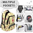 thumbnail image 7 of HUIACONG Cute Hedgehog Apple Print School Backpack for Teens Age 7-18 Multi Pocket Scuff Resistant Lightweight Adjustable Padded Straps Water Repellent Bookbag for School Travel Daily Use, 7 of 7