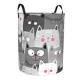 thumbnail image 2 of Balery Cats Group Round Laundry Basket with Handles Waterproof Freestanding Laundry Hamper for Clothes Toys in the Dorm and Family-Medium, 2 of 8