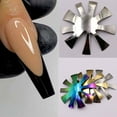 thumbnail image 4 of serony Nail Art Trimmer Steel Nail Tip Trimmer Line Edge Stencil Manicure Styling Tool, Silver Gold S 1Set, 4 of 6