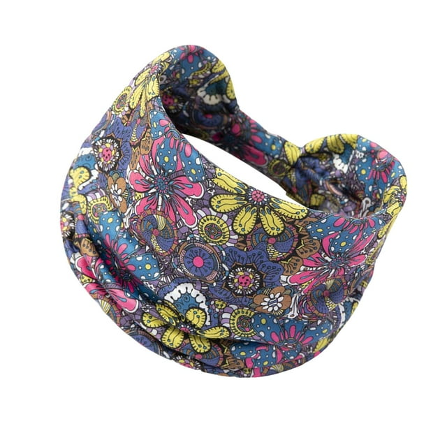 Diadema ancha para mujer, turbante elástico a la moda para mujer que absorbe el sudor para niñas adolescentes Estilo D